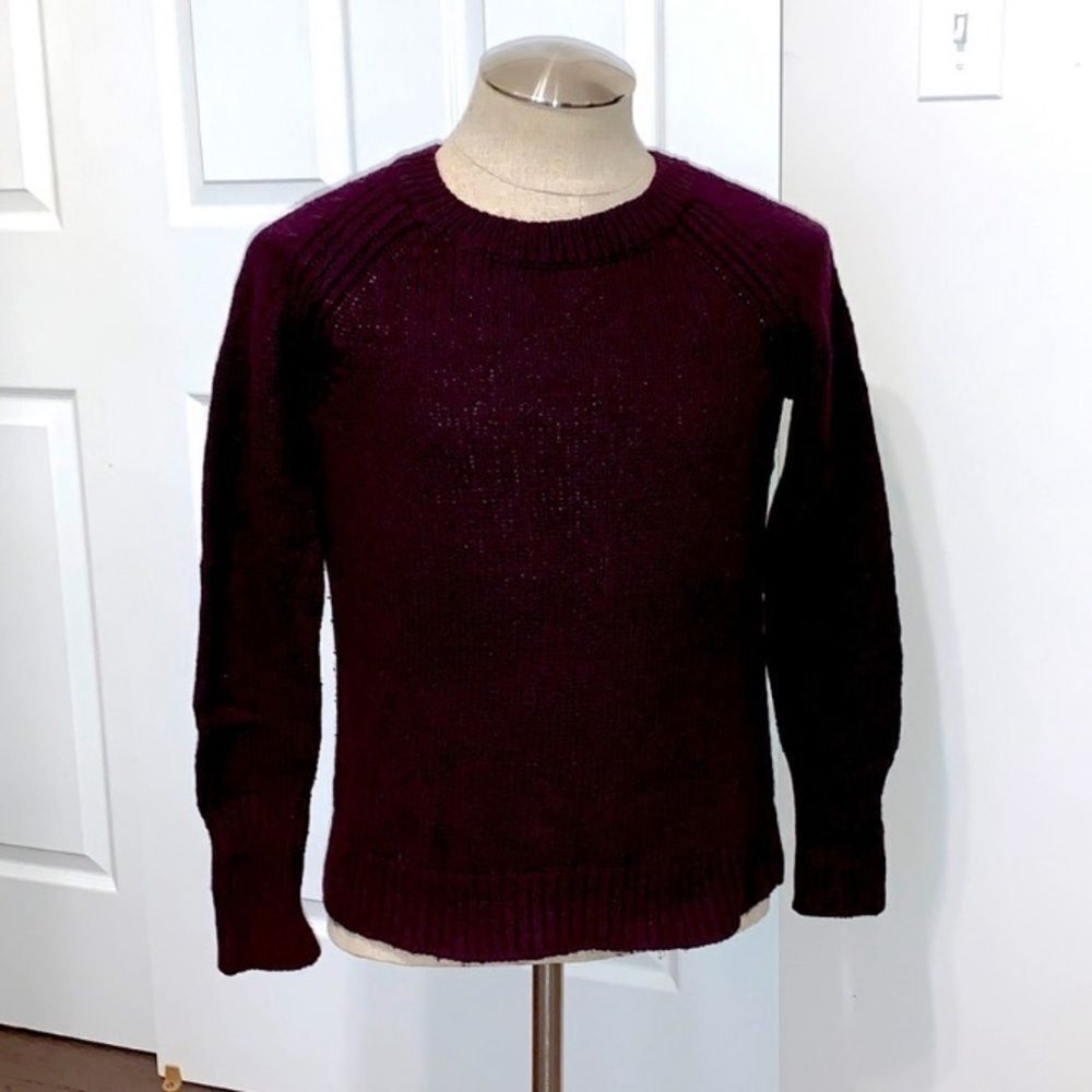 Ann Taylor Plum Purple Women’s Crewneck Knit Chunky Office Pullover Sweater SZ S